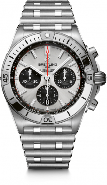 Breitling Chronomat B01 42 Steel - Silver i gruppen Varumrken / Breitling / Handla Breitling / Chronomat hos Rydbergs Ur (AB0134101G1A1)