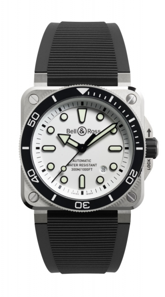 Bell & Ross BR 03 DIVER WHITE STEEL i gruppen Varumrken / Bell & Ross / BR 03 DIVER hos Rydbergs Ur (BR03ADWHSTSRB)