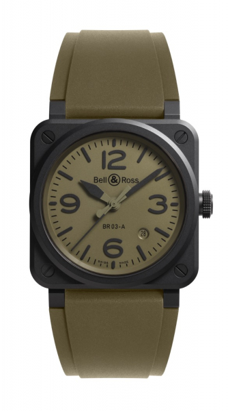 Bell & Ross BR 03 MILITARY CERAMIC i gruppen Varumrken / Bell & Ross / BR 03 AUTO hos Rydbergs Ur (BR03AMILCESRB)