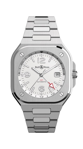 Bell & Ross BR 05 GMT WHITE i gruppen Varumrken / Bell & Ross / BR 05 hos Rydbergs Ur (BR05GSISTSST)